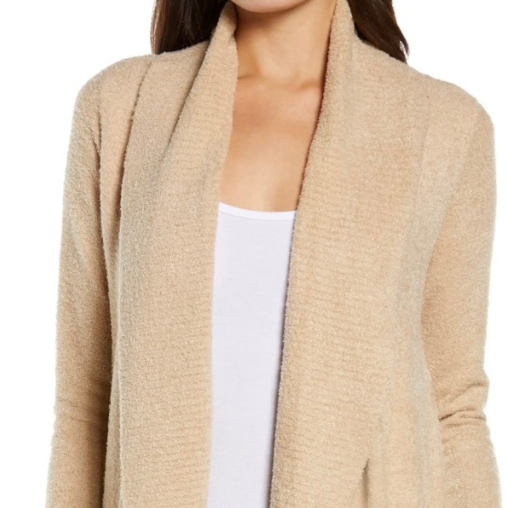 NWT (L/XL) Barefoot Dreams CozyChic Lite® Circle Cardigan (Soft Camel)